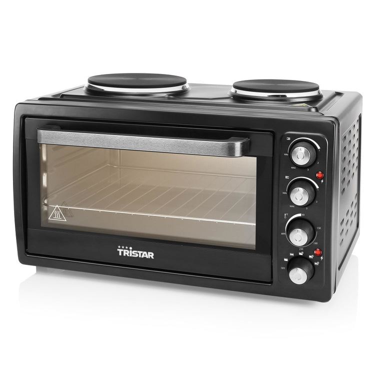 PRINCESS Mini-Backofen Tristar OV-1443: Umluft, 38L, Kochplatten, 1.500W