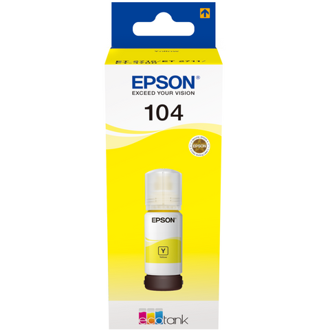 Epson Tintenflasche C13T00P440 gelb (104) - Druckleistung optimieren mit Originalqualität