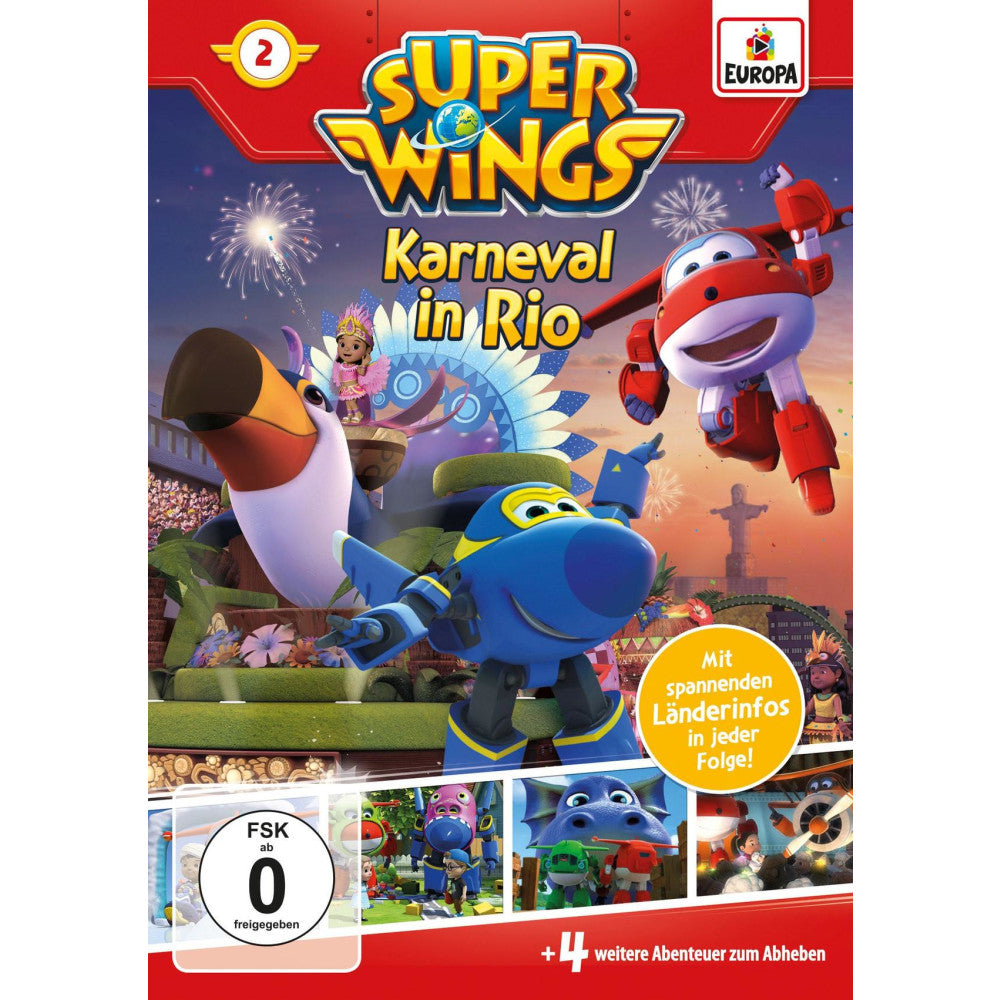 DVD Super Wings 2 - Karneval in Rio | TV-Serie für Kinder | Zeichentrick | 60 Minuten Laufzeit