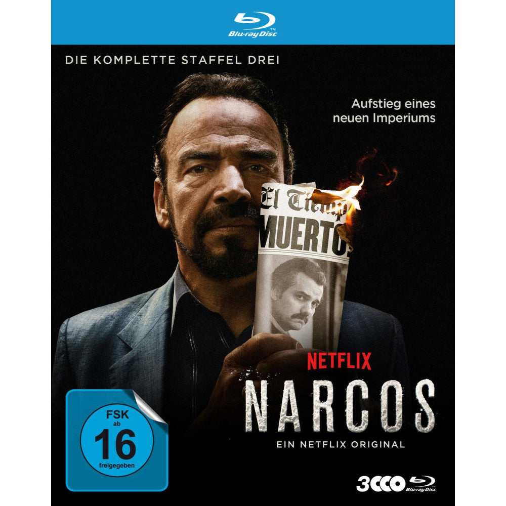 Blu-ray Narcos - Staffel 3: Thriller TV-Serie USA 2017 - FSK 16 - Wagner Moura, Pedro Pascal - 532 Min. Laufzeit