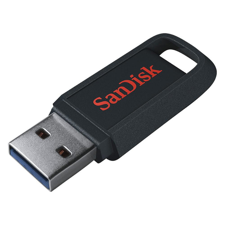 SanDisk Ultra Trek USB 3.0 128GB (183550) - Schnelle Übertragung - Robustes Schwarz - 130 MB/s Lesegeschwindigkeit