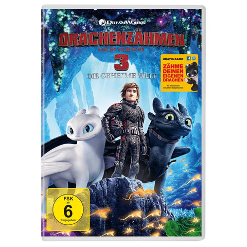 DVD Drachenzähmen leicht gemacht 3 - Die geheime Welt (DVD) Animation Fantasy Kinderfilm FSK 6 USA 2018 Dominic Raacke Martina Hill Emilia Schüle Daniel Axt Dean Deblois - 100 min.