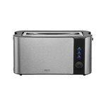 "ECG ST 10630 SS Toaster – Langschlitztoaster mit 6 Bräunungsstufen und Brötchen-Röstaufsatz"