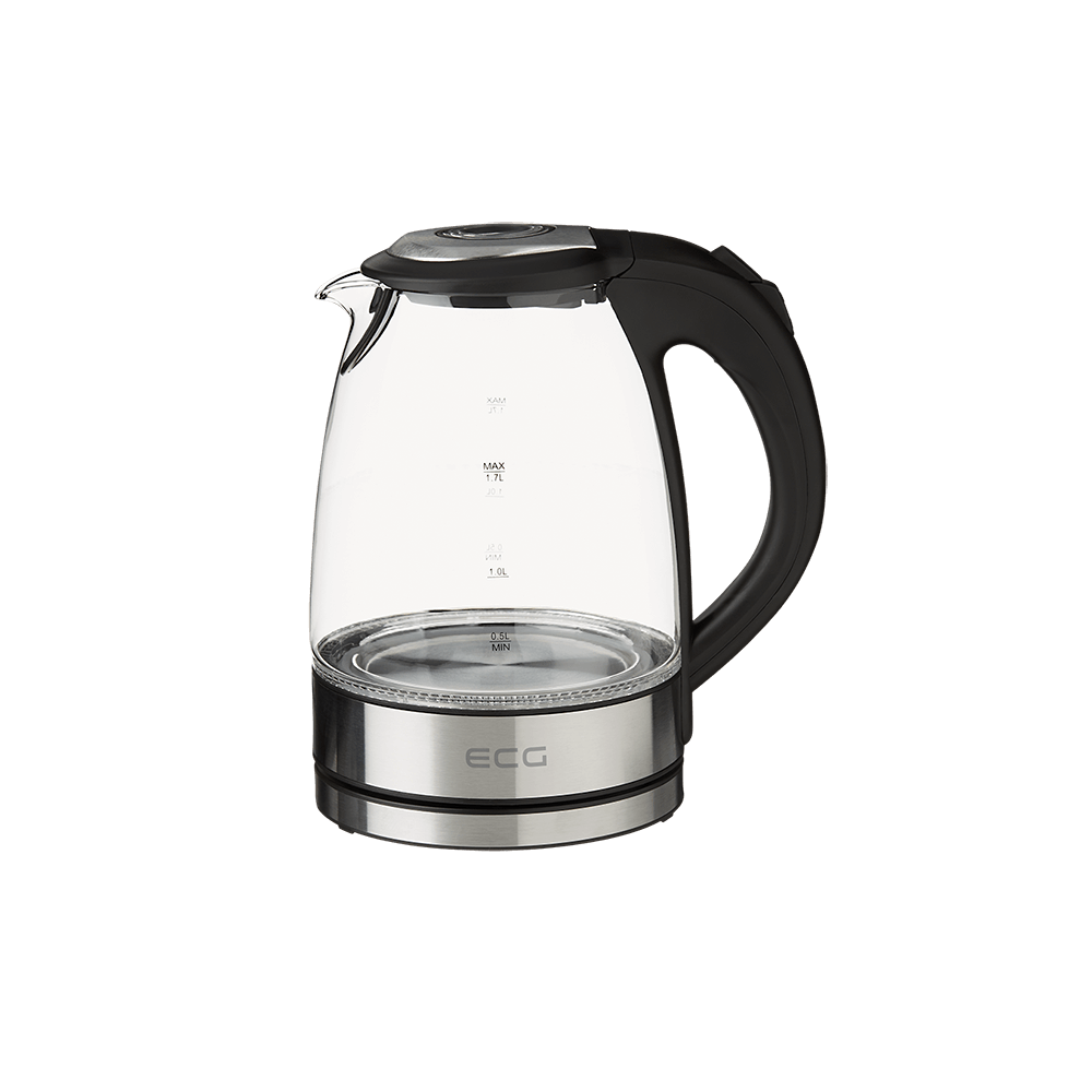 Der ECG RK 1776 Wasserkocher - Leistungsstark und praktisch mit 1,7 Liter Volumen, 1.850-2.200 Watt, blauer Beleuchtung & Kalkfilter. Ideal für Tee- und Kaffeegenuss!