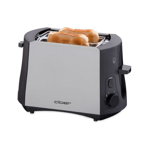 CLOER 3410 Toaster - Mattes Metallgehäuse, 825 Watt Leistung & nachhebbare Toastscheiben