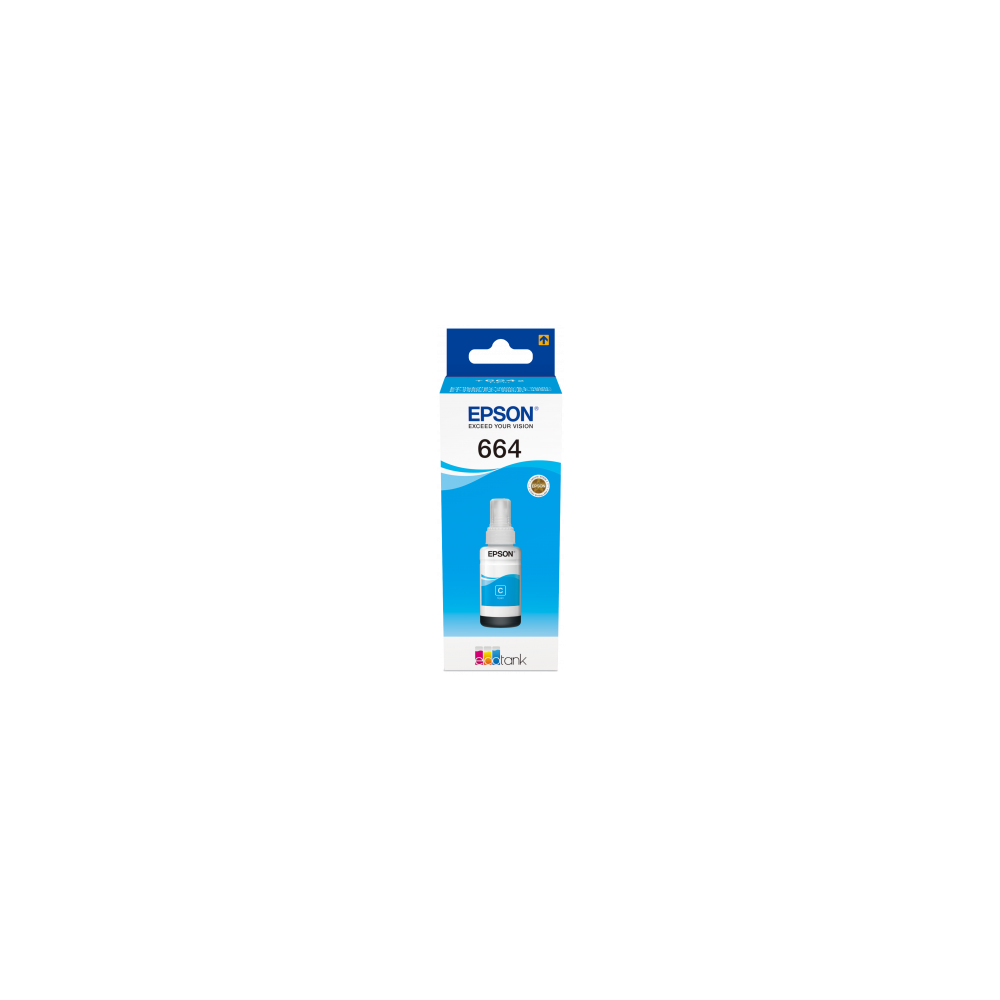 Epson Tintenflasche C13T6642 Ecotank cyan - Original Cyan Tintenpatrone 70 ml