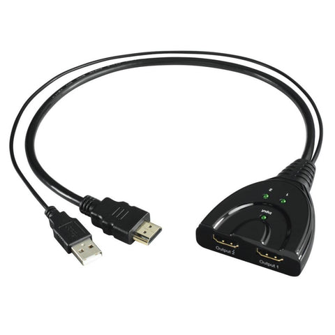 HAMA HDMI-Verteiler, 2-fach (00121776) für Ultra-HD 4K-Audio- und Videoverteilung