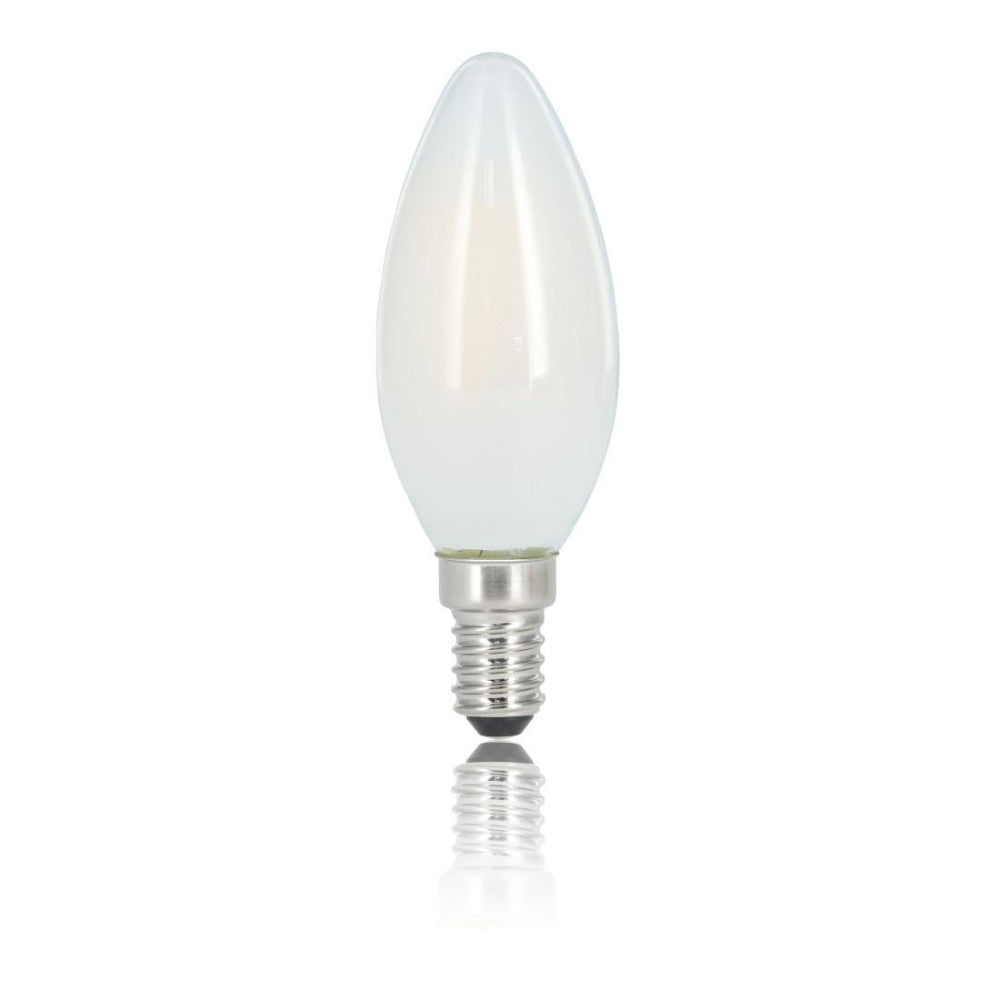 LED-Filament, E14, 470lm ersetzt 40W, Kerzenlampe, Matt, Warmweiß, 2 Stück (00112706)