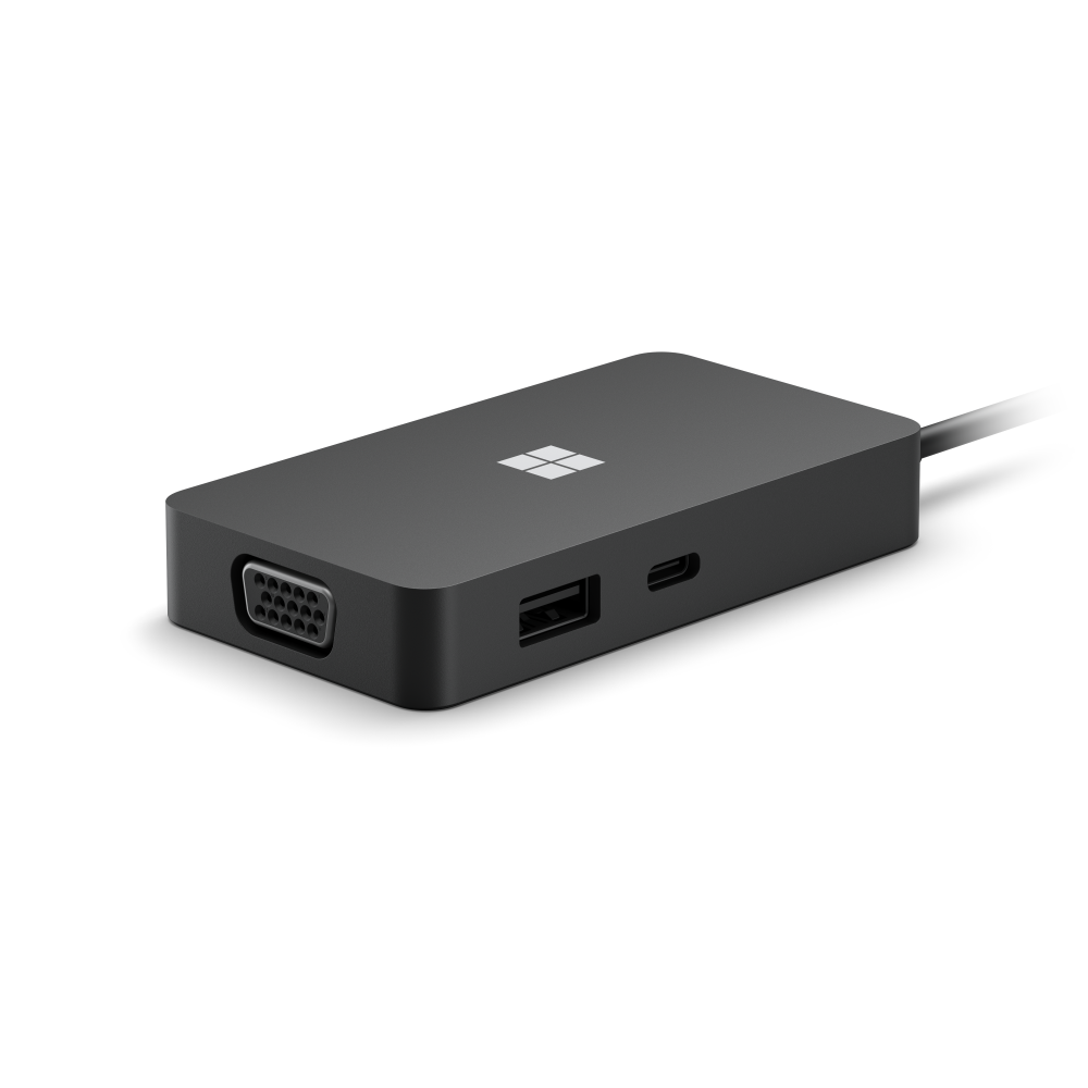 Microsoft USB-C Travel Hub Mehrfachadapter | Vielseitiger Laptop-Anschluss für produktives Arbeiten