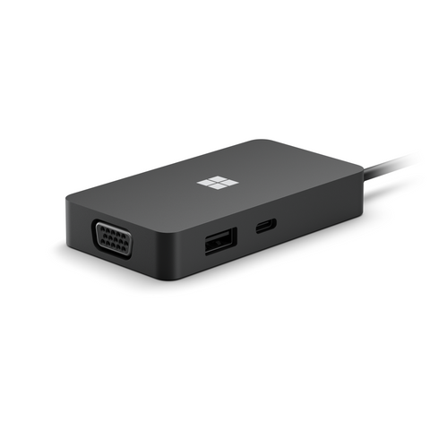 Microsoft USB-C Travel Hub Mehrfachadapter - Vielseitiger Laptop-Anschluss-Adapter