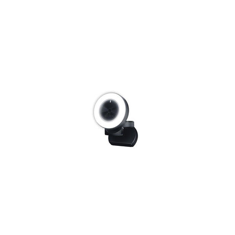 Razer Kiyo Schwarz Webcam - Professionelle Desktop-Streaming-Kamera mit Ringleuchte