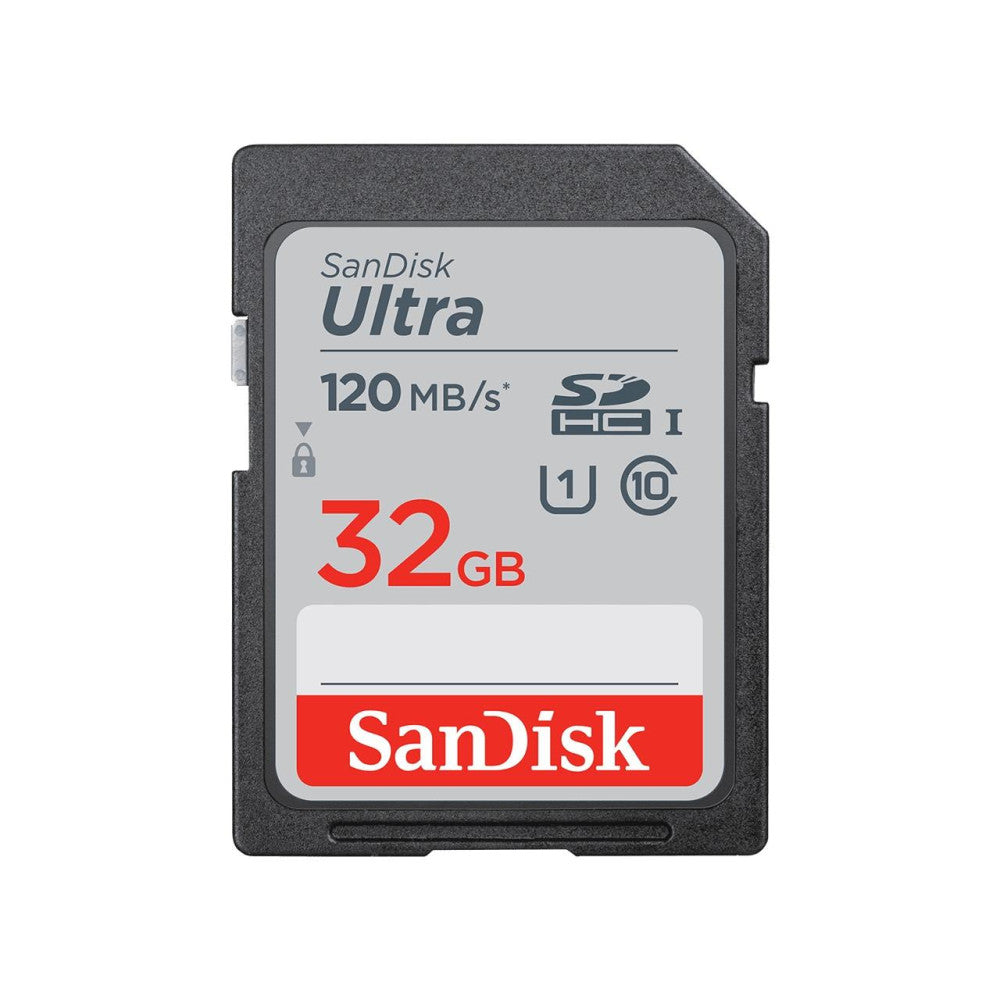 SanDisk SDHC Ultra 32GB Speicherkarte - Class 10, UHS-I, 120 MB/s Lesegeschwindigkeit