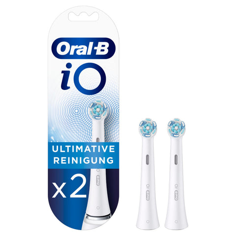 Oral-B iO Ultimative Reinigung Aufsteckbürsten Weiß - Entfernt bis zu 100% Plaque - 2 Stück