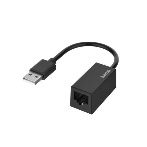 HAMA Netzwerk-Adapter USB auf LAN - Ethernet-Buchse, Fast Ethernet (00200324)