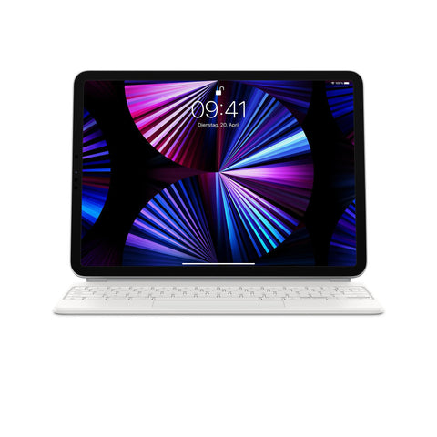 Magic Keyboard für 11 Zoll iPad Pro (2021) und iPad Air (4. Generation) - Weiß, beleuchtete Tasten, verstellbarer Betrachtungswinkel