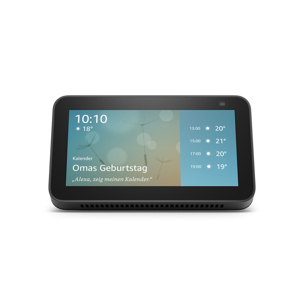 Echo Show 5 (2. Generation) Schwarz - 5,5-Zoll-Touchscreen, Amazon Alexa, Smart Home Steuerung