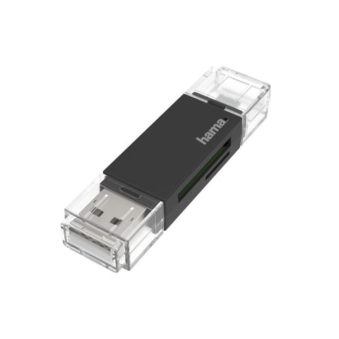 HAMA USB-Kartenleser, OTG, High-Speed-Datenübertragung, SD/microSD (00200130)