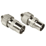 HAMA Koax-Set Metall Stecker/Kupplung schraubbar (00205211) - Zuverlässige Übertragung, mechanisch belastbar