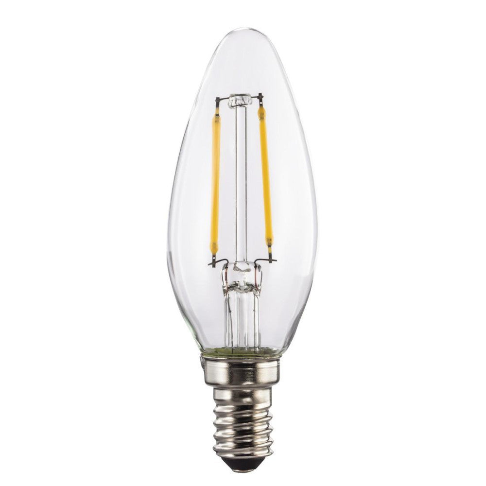 Xavax LED Filament E14 250lm ersetzt 25W Kerzenlampe Warmweiß Klar