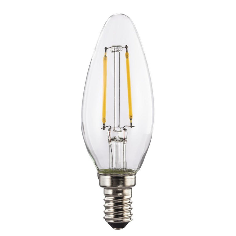 Xavax LED Filament E14 250lm ersetzt 25W Kerzenlampe Warmweiß Klar