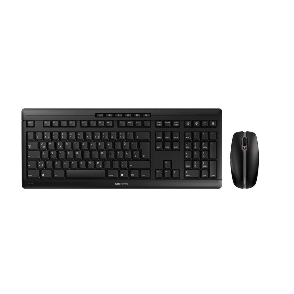 CHERRY Stream Desktop schwarz Maus-Tastatur-Set - Kabellose 2,4 GHz-Freiheit