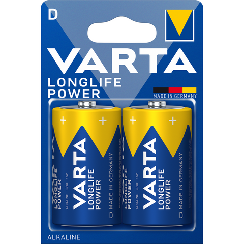 VARTA LONGLIFE Power D Batterie - Zuverlässige Alkali-Mangan-Technologie