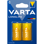 VARTA LONGLIFE C 2er Blister Batterie - Baby-Zellen (C), 1,5 Volt, Alkali-Mangan Tech