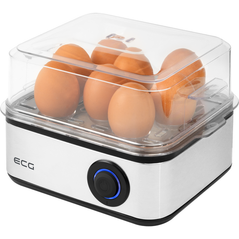 ECG UV 5080 8er Eierkocher | Weich/Mittel/Hart | Edelstahl | 8 Eier | Abnehmbare Eierablage