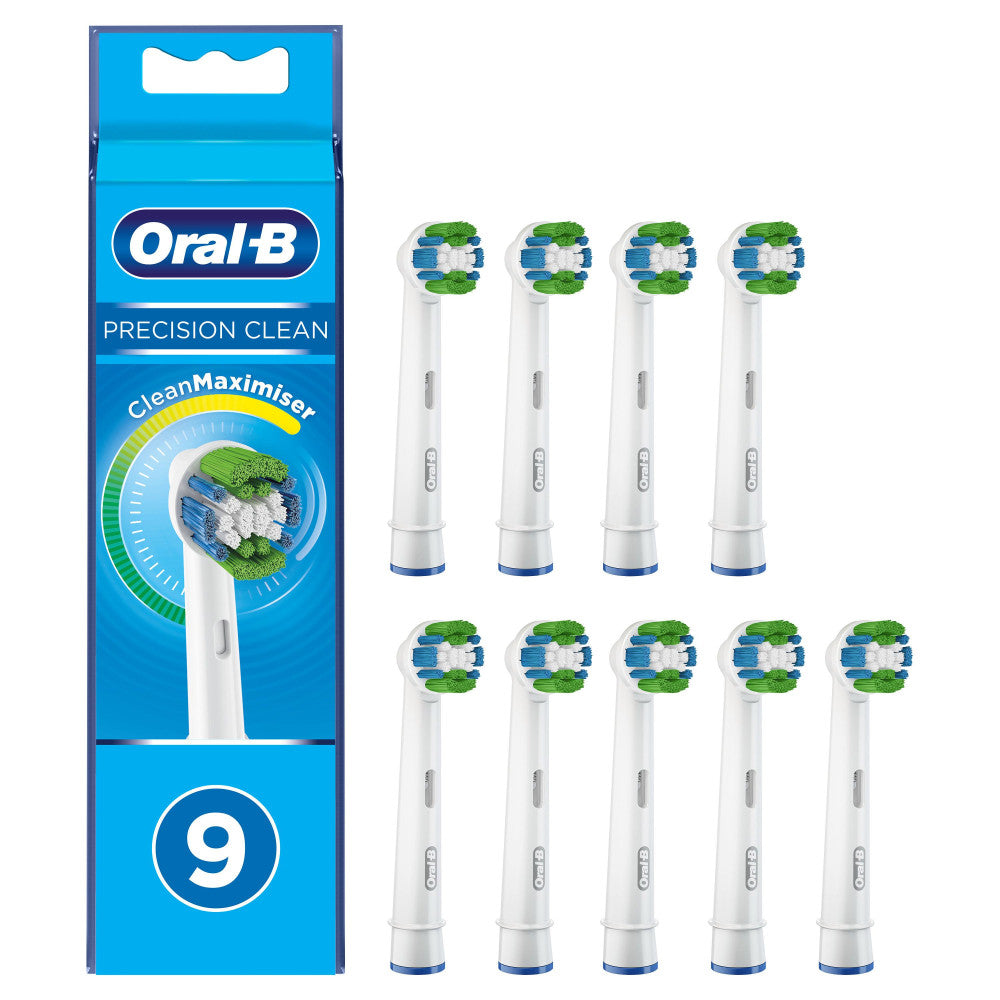 "Oral-B Precision Clean Aufsteckbürsten, 9 Stück - Entfernt bis zu 100% mehr Plaque"