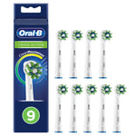 Oral-B Aufsteckbürsten CrossAction 9 Stück - Plaque-Entfernung und CleanMaximiser-Technologie