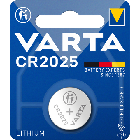 VARTA LITHIUM Coin CR2025 Batterie - Zuverlässige 3V Knopfzelle