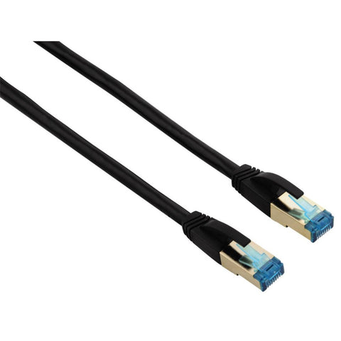 HAMA CAT-6-Netzwerkkabel PIMF, Schwarz, 15,00 m (00125255) - Schnelle Ethernet-Datenübertragung