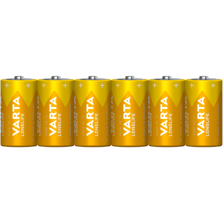 VARTA LONGLIFE C Batterien: Alkalin Baby-Zellen, 1,5V, 6er Pack - Zuverlässige Energiequelle