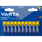 VARTA LONGLIFE Power AA Batterien - Zuverlässige Energiequelle, 10er Blisterpack