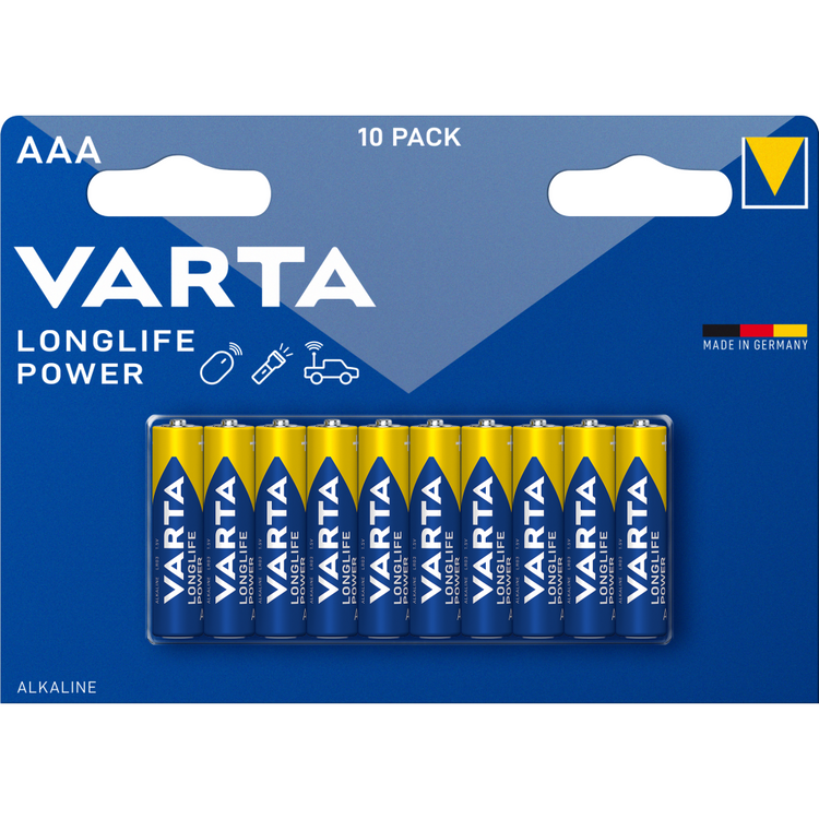 VARTA LONGLIFE Power AAA Batterien - 10er Blister-Pack für langanhaltende Energie