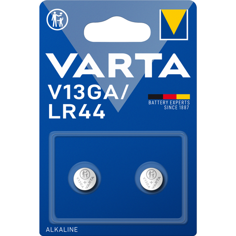 VARTA ALKALINE Special V13GA/LR44: 2er Blister Batterie | 1,5 Volt Alkalin Knopfzelle