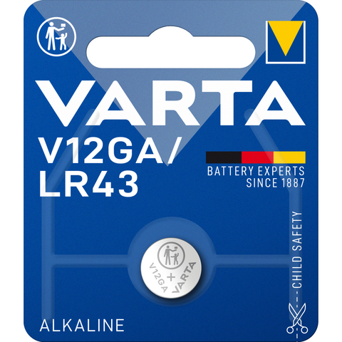 VARTA ALKALINE Special V12GA/LR43: Langlebige 1er Blister Batterie