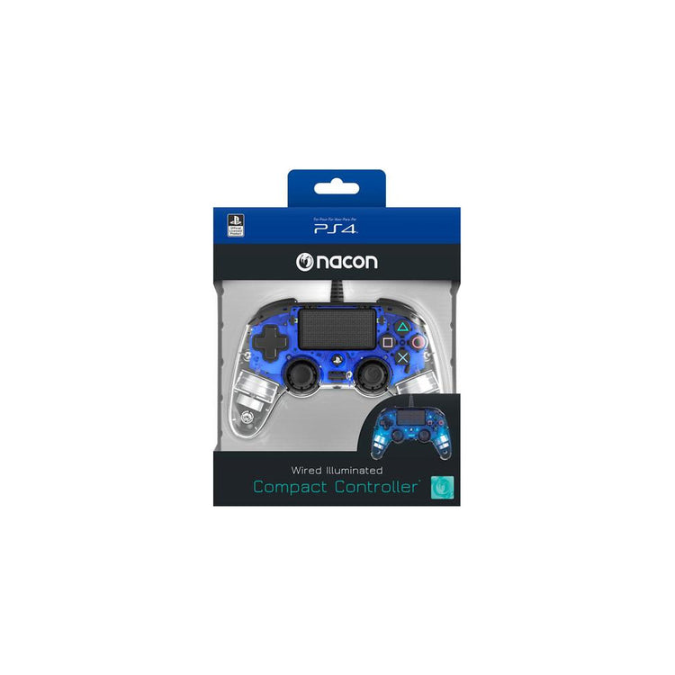 Nacon PS4 Light Edition blau Controller | LED-Hintergrundbeleuchtung