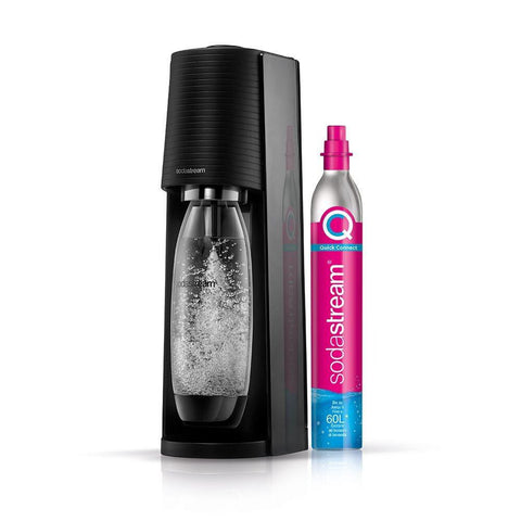 SodaStream TERRA Schwarz Trinkwassersprudler - Kohlensäure dosieren, elegantes Design