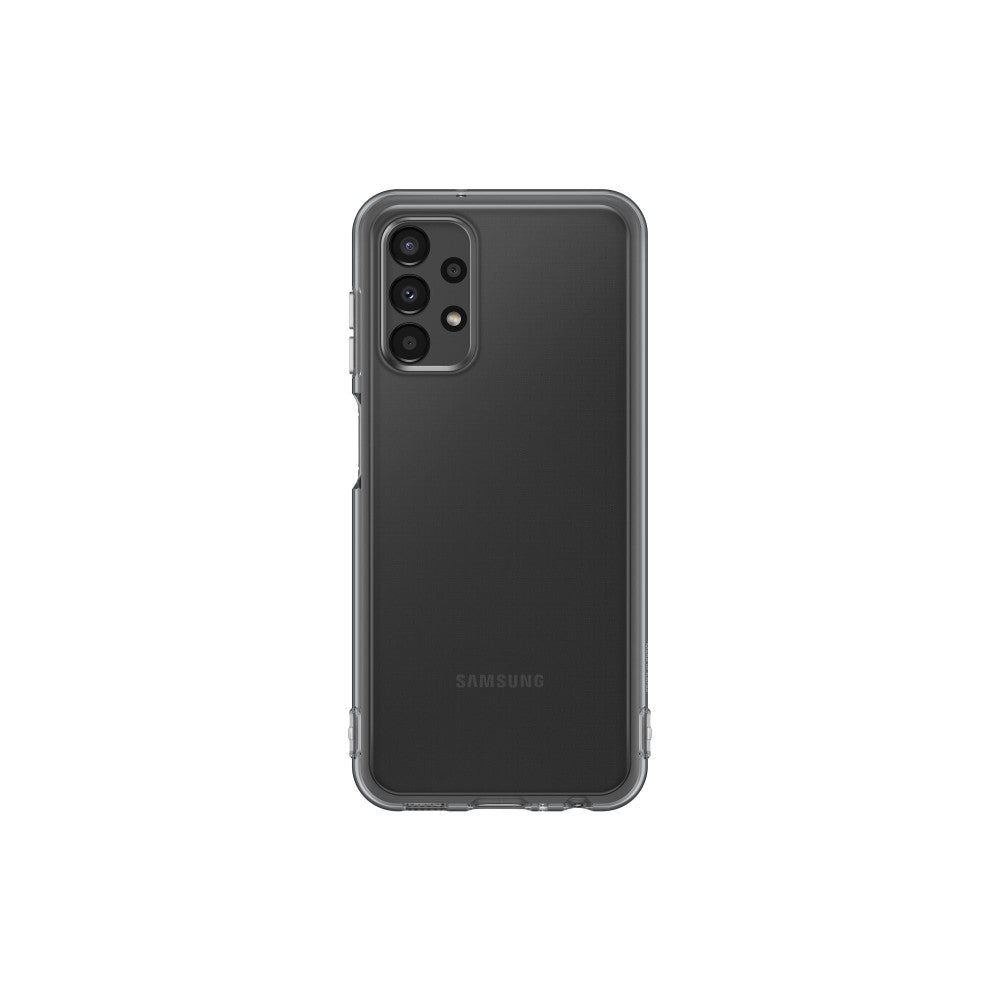 SAMSUNG Handyhülle Soft Clear Cover EF-QA135 für Galaxy A13, schwarz - Schutz vor Kratzern & Stößen