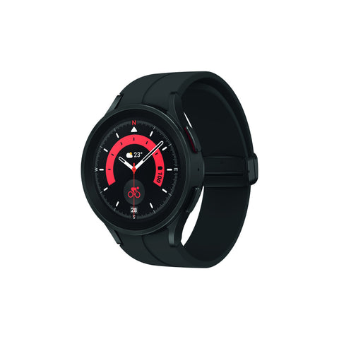 SAMSUNG Galaxy Watch5 Pro Black Titanium Smartwatch - Sportliches Titandesign mit Outdoor- und Fitnessfunktionen