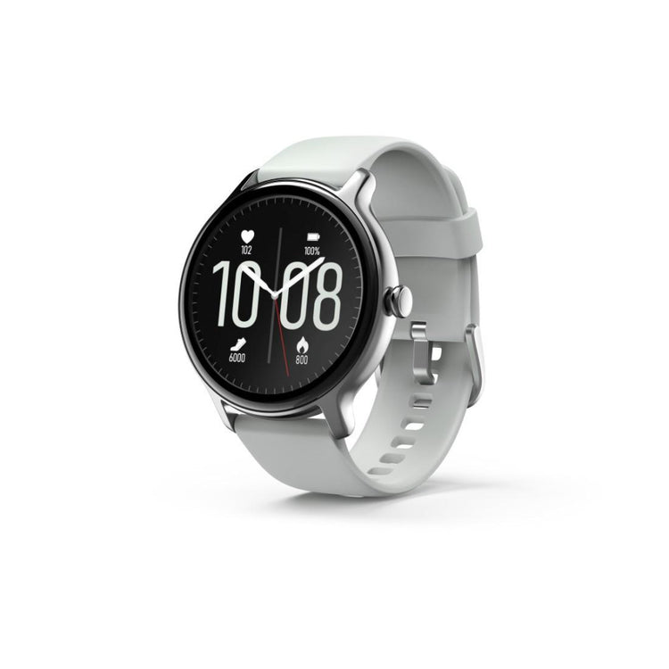 HAMA 178609 Smartwatch "Fit Watch 4910" in Silber – Bluetooth, Herzfrequenz, Musiksteuerung