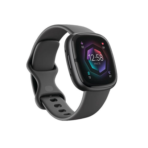 Fitbit Sense 2 Shadow Grey Graphite Fitness Tracker – Ganztägiges Tracking, EKG, Schlafindex