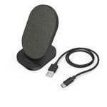 Wireless Charger "QI-FC10S-Fab", 10 W, kabellose Smartphone-Ladestation, SW (00201685)