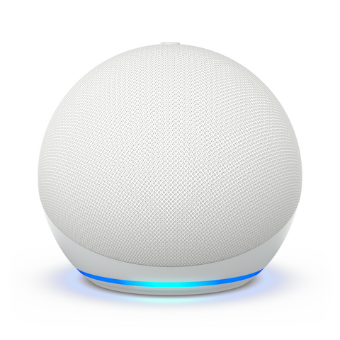 Amazon Echo Dot (5. Gen) weiß Smarter Lautsprecher - Verbessertes Audio, Alexa Sprachsteuerung, Smart Home Integration