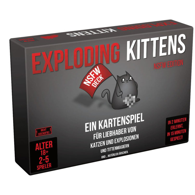 Exploding Kittens NSFW Edition Kartenspiel | Explosiver Kartenspaß für Erwachsene