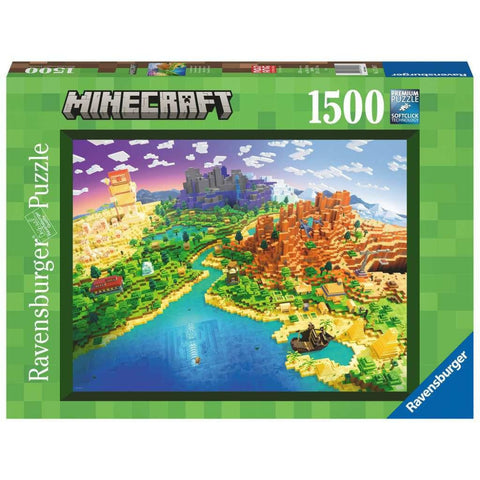 Ravensburger Puzzle World of Minecraft - 1500 Teile für stundenlangen Puzzlespaß