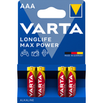 VARTA LONGLIFE Max Power AAA Batterie - 4er Blister | 1,5V Alkali-Mangan