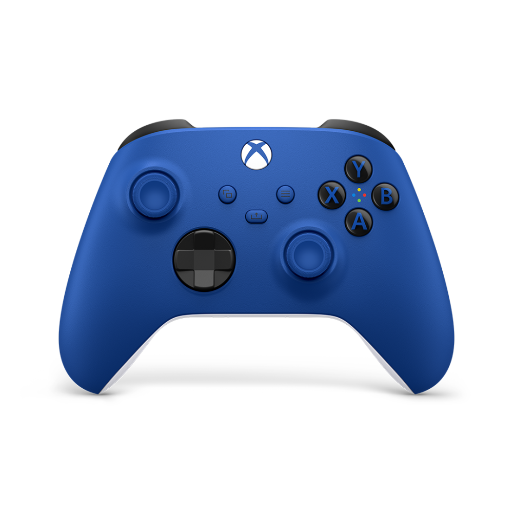 Microsoft Xbox Wireless Controller Shock blau - Komfort, präzises D-Pad, Share Taste - Kompatibel mit Xbox Series X|S/Xbox One/Windows