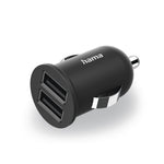 HAMA 2-fach-USB-Ladegerät für Zigarettenanzünder 2,4A/12W - Ideal für Auto und Reisen